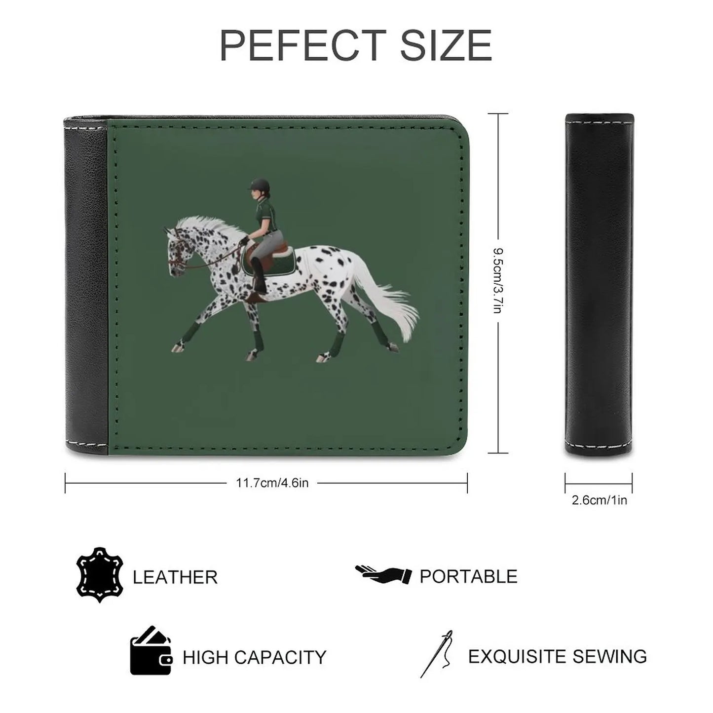 Leopard Hunter Jumper Equine Rampaige Business Men Wallets
