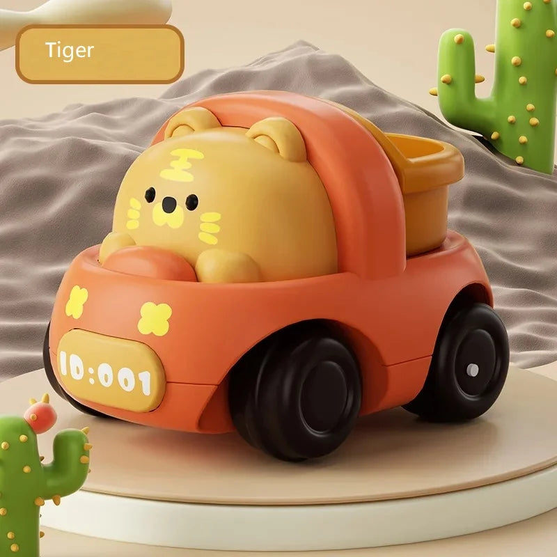 Baby Animal Car Toys Toddler Press and Go Cars Pull Back