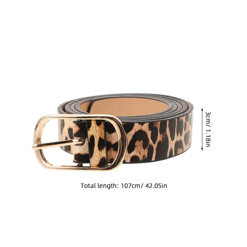 1pc Retro Female Leopard Belt Women Luxury Belt