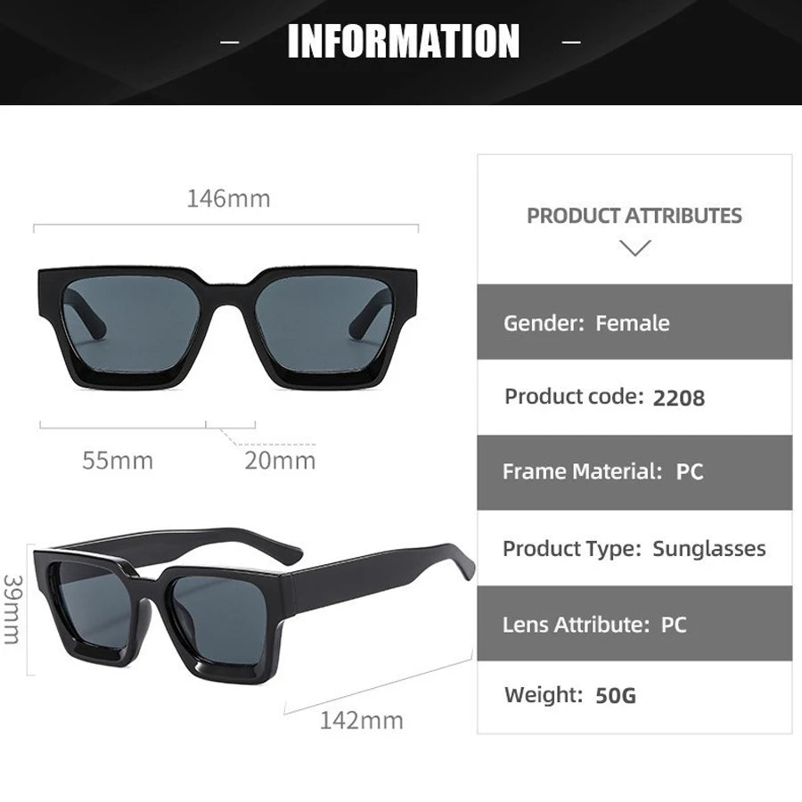 Fahion Vintage Small Square Sunglasses Women