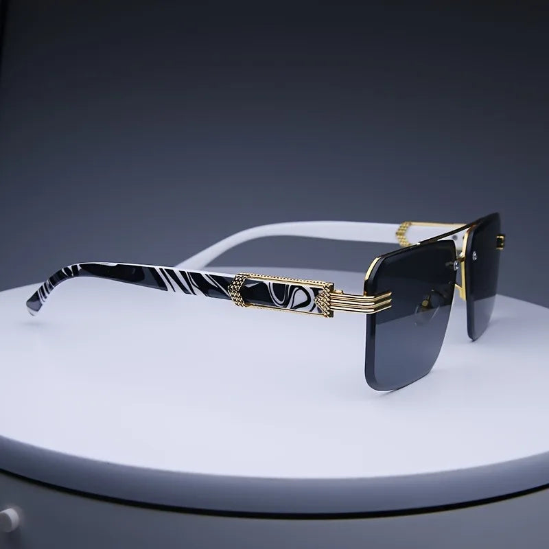 Fashion Rimless Sunglasses Men Women Populare