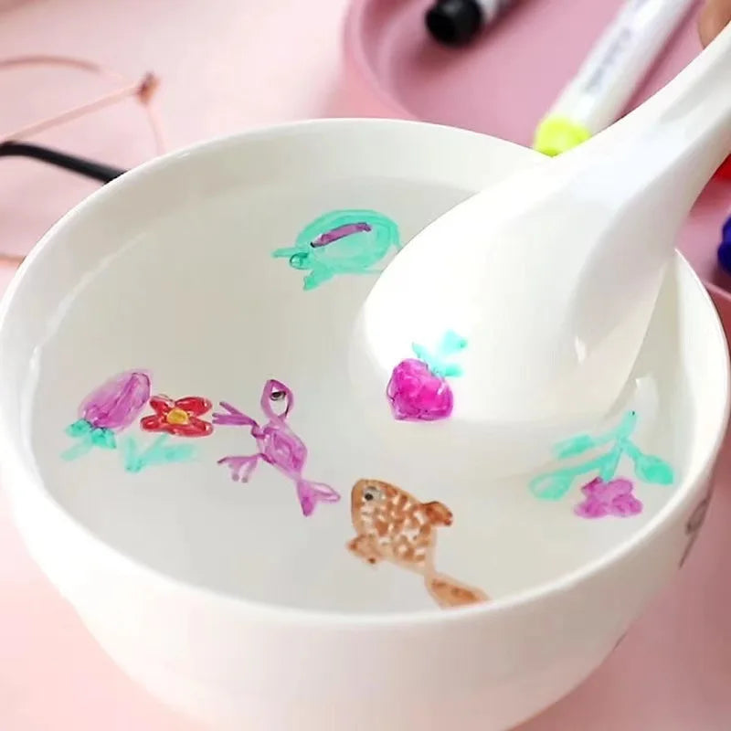 Water Floating Pen Magical Ink Pens With Spoon Floating