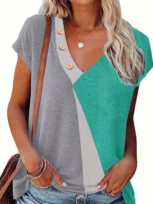 Women's Large Knitted Casual T-shirt Comfortable Loose Fit round Neck Short Sleeve Tees for plus Size Ladies