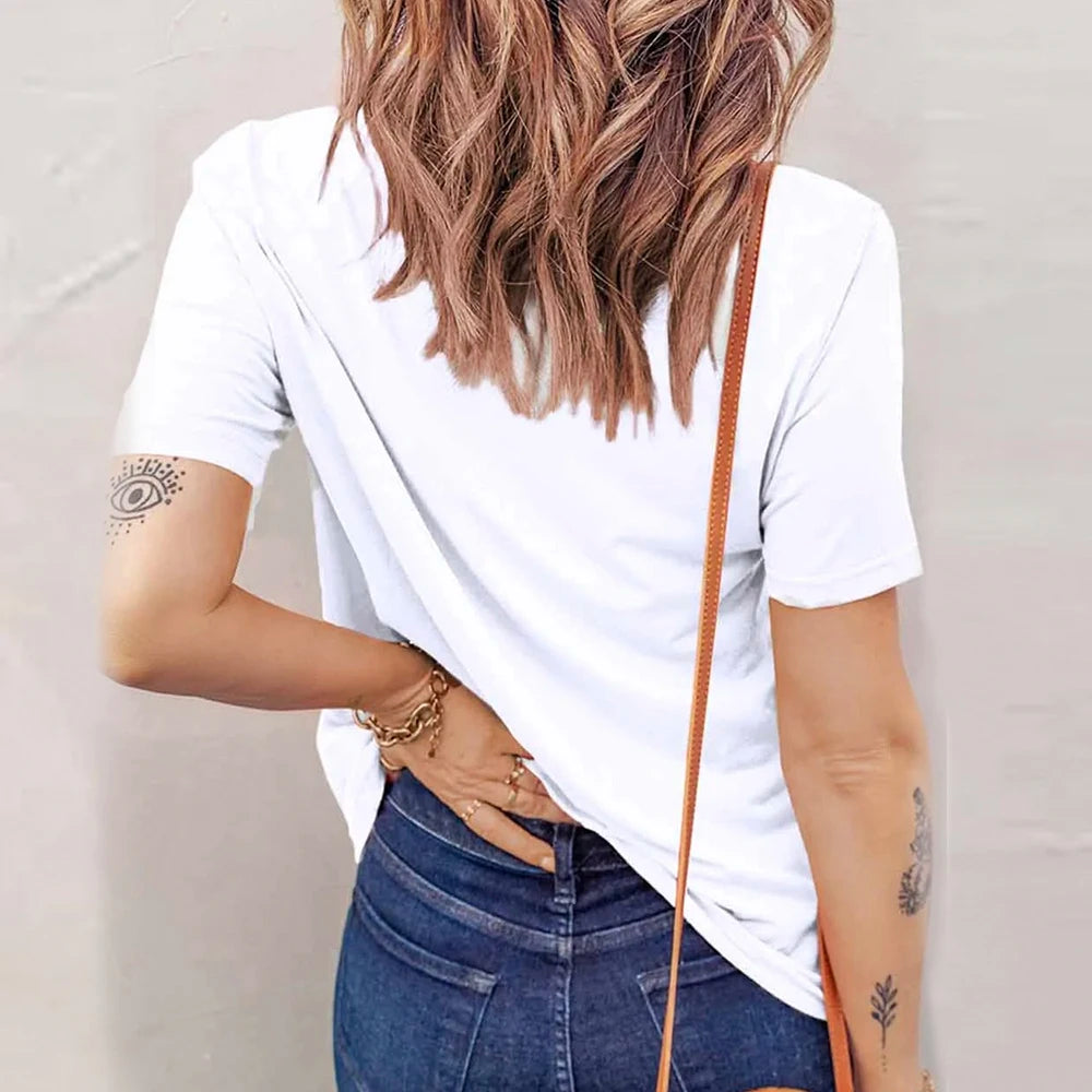 Plus Size 100% Cotton Women Tops 2025 Summer Oversized Casual Short Sleeve T-shirt Tee Large Size Pullover Korean Female Clothi