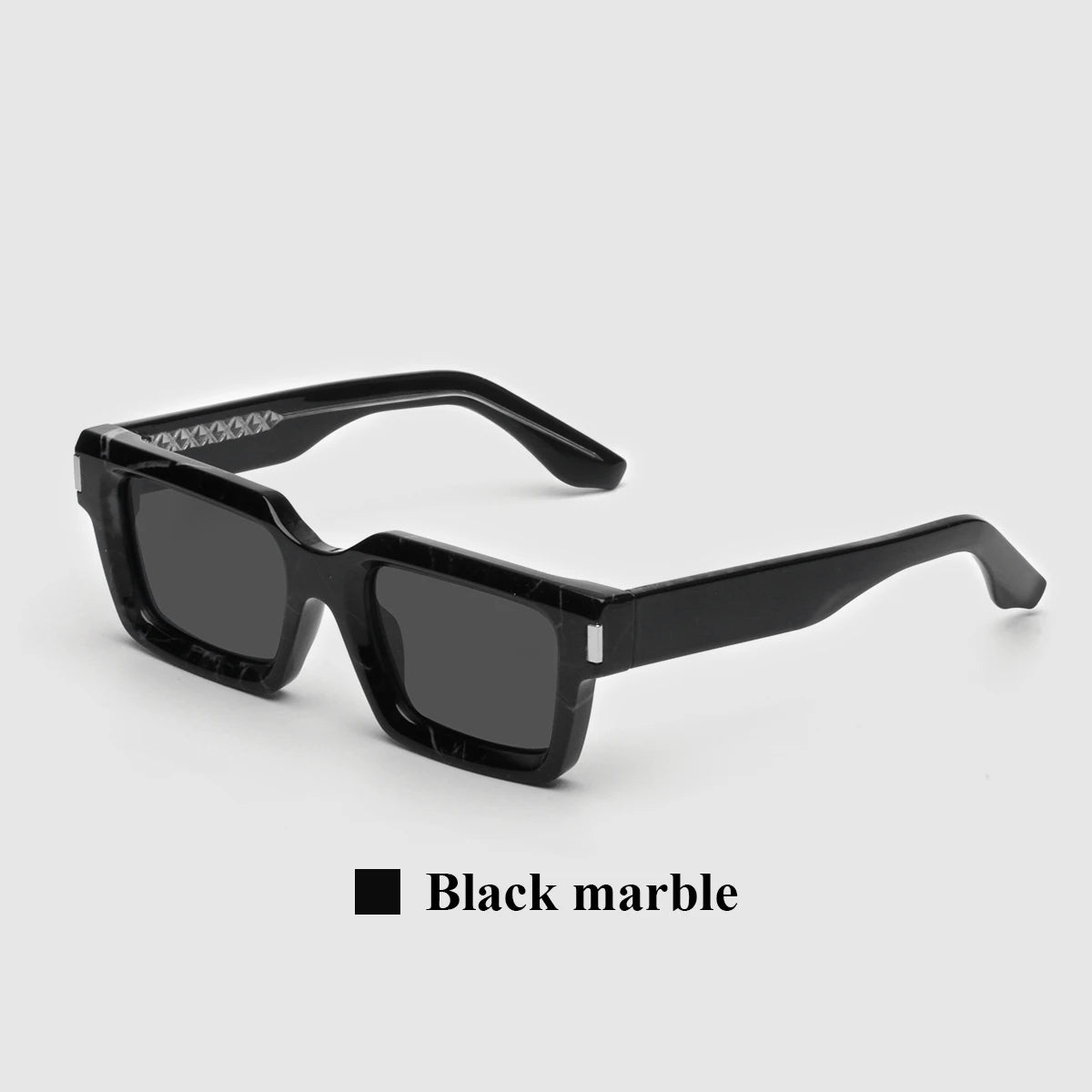 Ruiao 2025 retro black designer sunglasses vintage for women clear luxury square rectangular blue lens man UV400 high quality