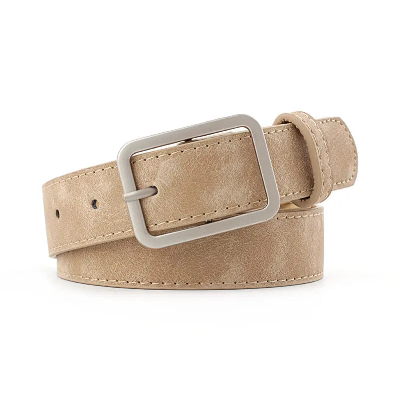Leopard Print Pu Belt Unisex Fashion Personality Simple