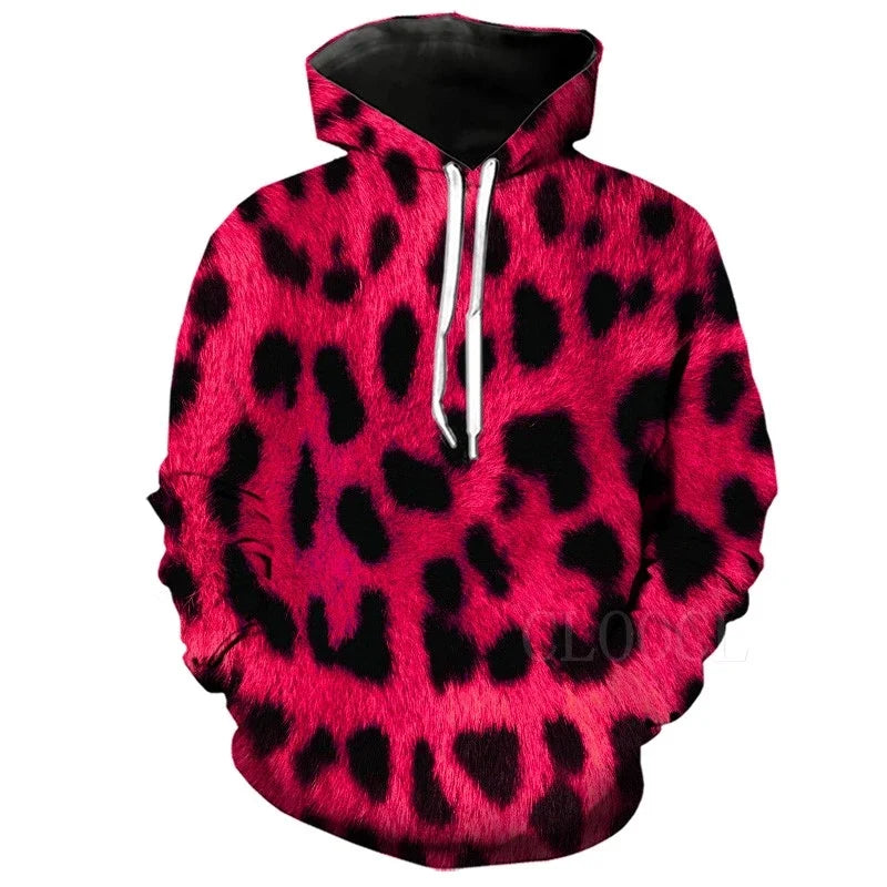 3D printed Harajuku men's sportswear leopard print men's