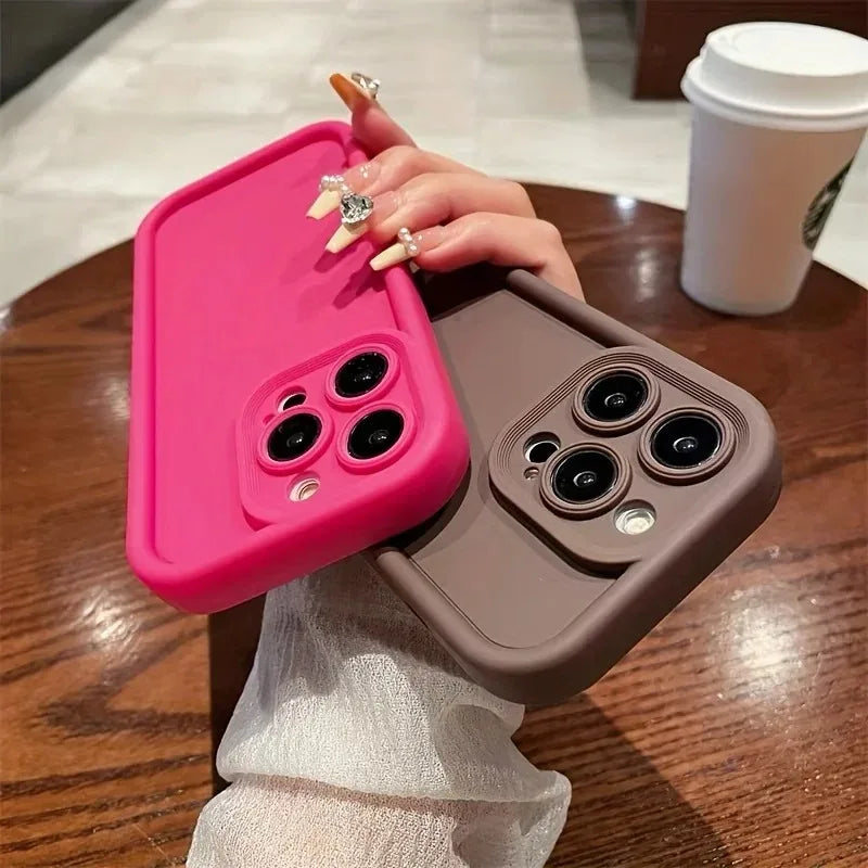 Luxury Candy Color Silicone Phone Case For IPhone 11 13 12 14 15 16 Pro Max 15 Pro 14 PLUS Shockproof Cover Iphone 11 Pro Case