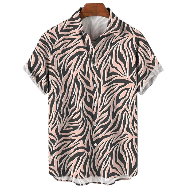 Summer 3D Leopard Print Shirts For Men Clothes