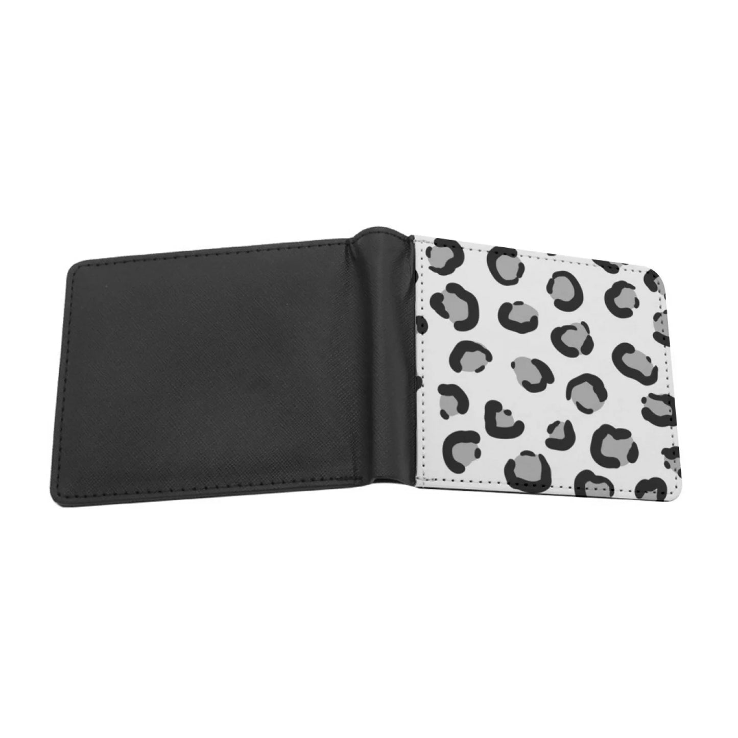 Leopard Black And White Print Men Fashion Wallets