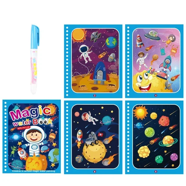 Drawing Coloring Books for Kids Magic Water Book with Pen