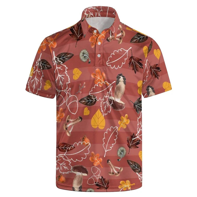 Fashion Leopard Polo Shirt For Men Summer Women