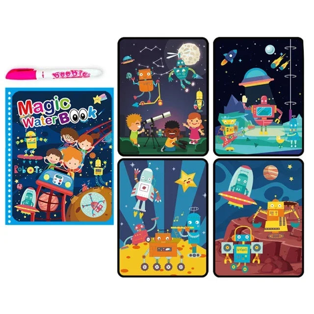 Drawing Coloring Books for Kids Magic Water Book with Pen