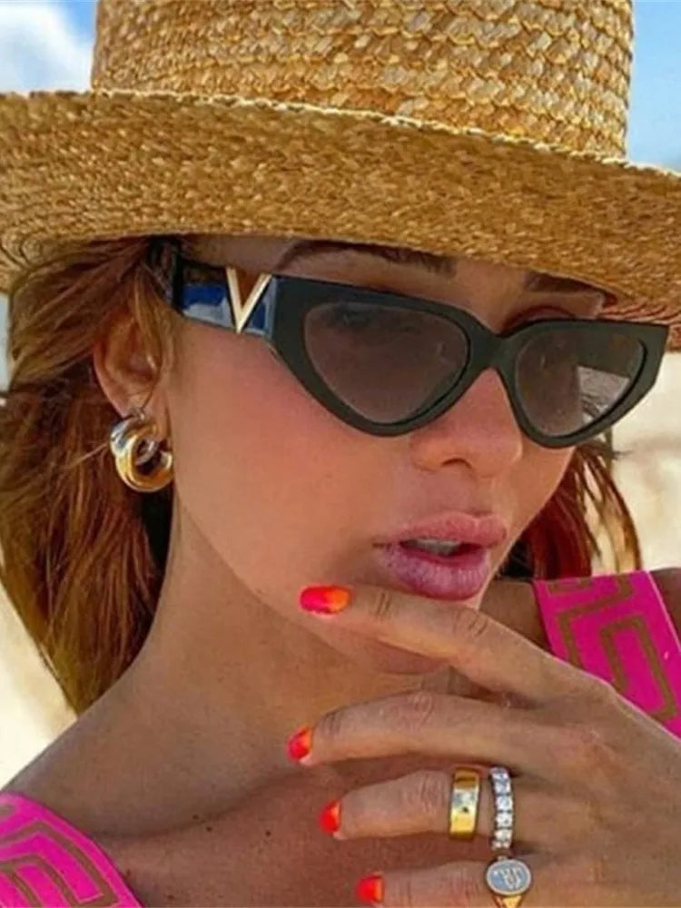 Luxury Vintage Cat Eyt Sunglasses Women