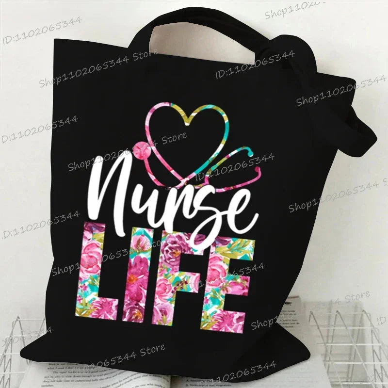 Nurse Life Women's Handbags Leopard Print Stethoscope