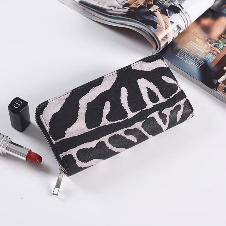 Leather Women Wallet Classic Leopard Animal Print