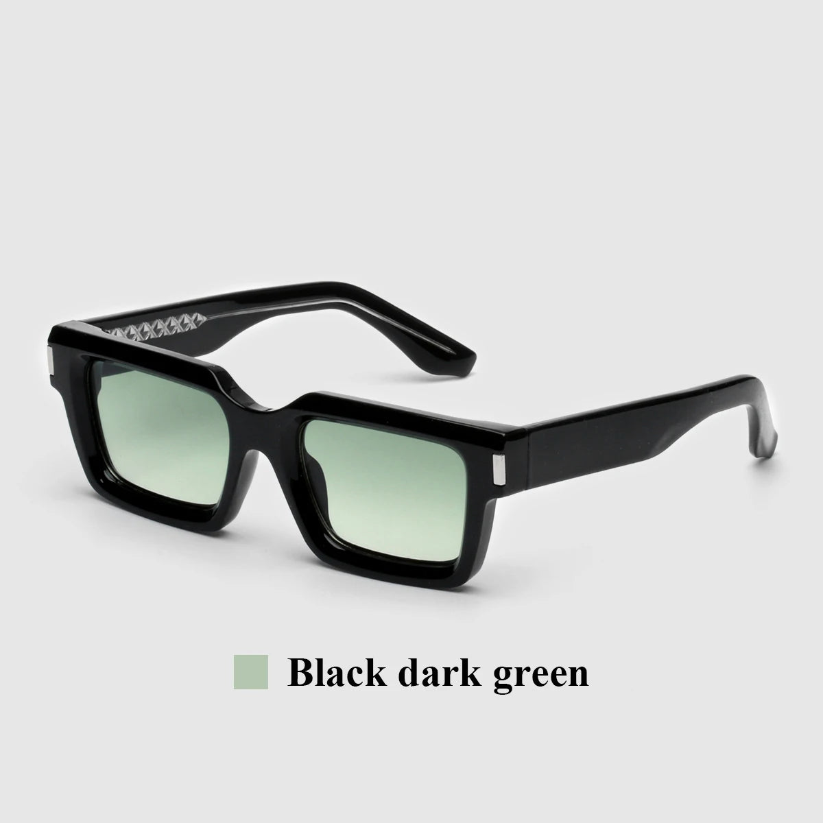 Ruiao 2025 retro black designer sunglasses vintage for women clear luxury square rectangular blue lens man UV400 high quality