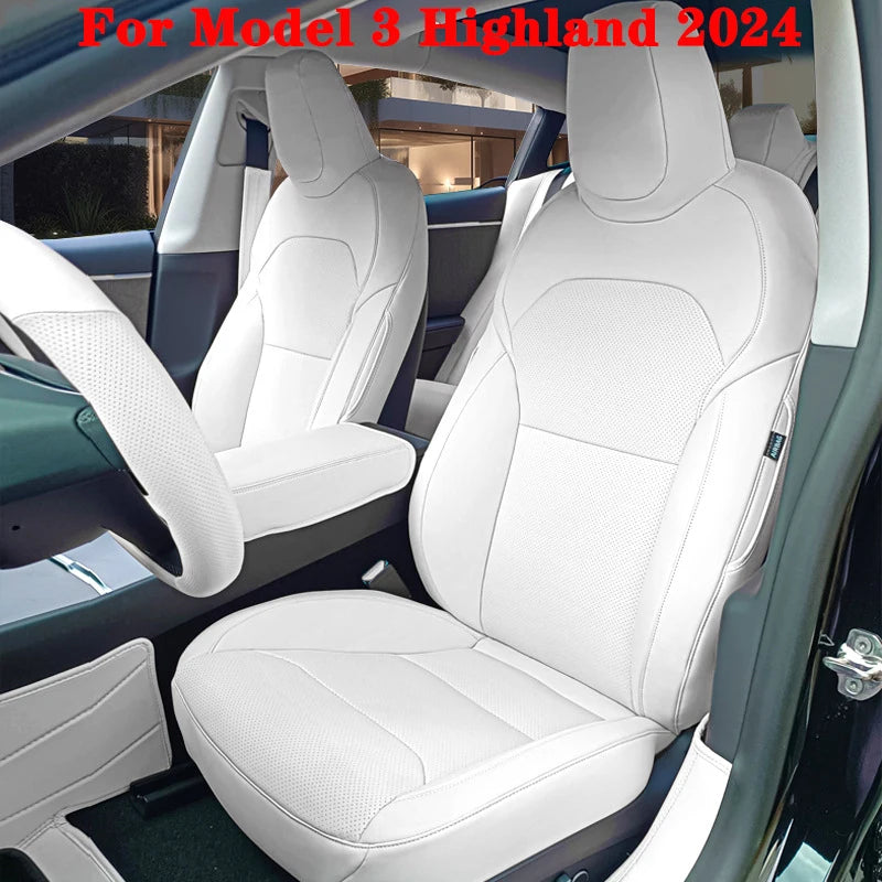 For Tesla Model 3 Highland 2024 Seat Covers, Nappa Leather