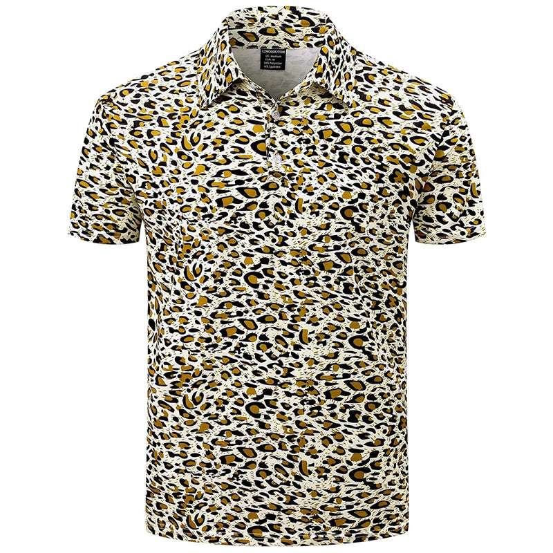 Harajuku Personality Polo Shirt For Men Strong Color