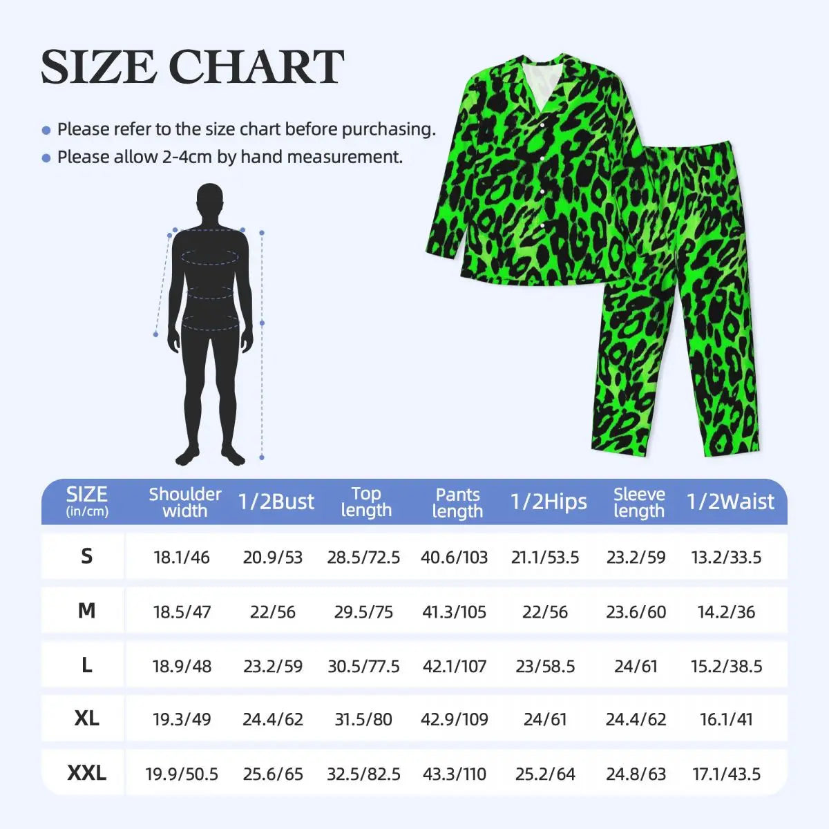 Green Leopard Texture Sleepwear Autumn Animal Print