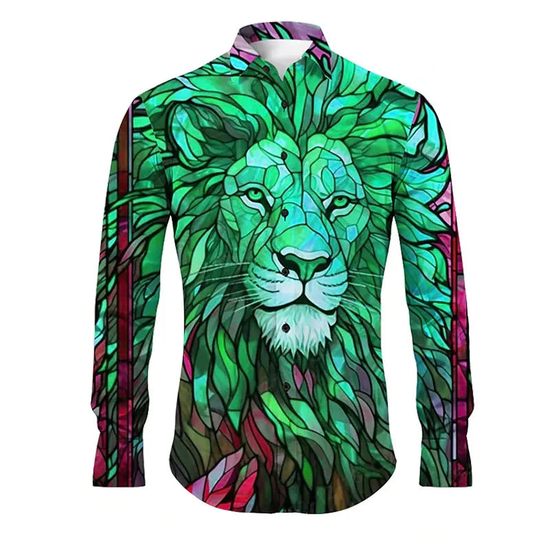 Men's New Fashion Long-Sleeved Shirts Casual Autumn