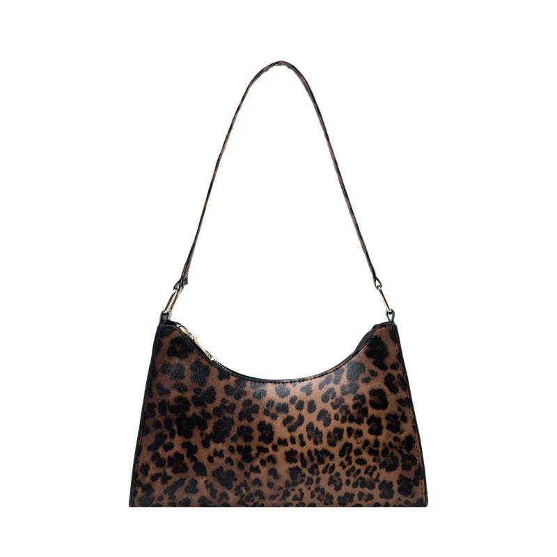Fashion Zebra Leopard Print Women Handbag PU Leather