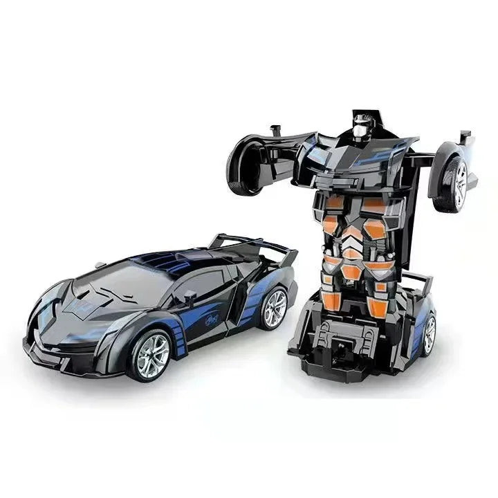 Shape-shifting toy car inertial impact one-button shape