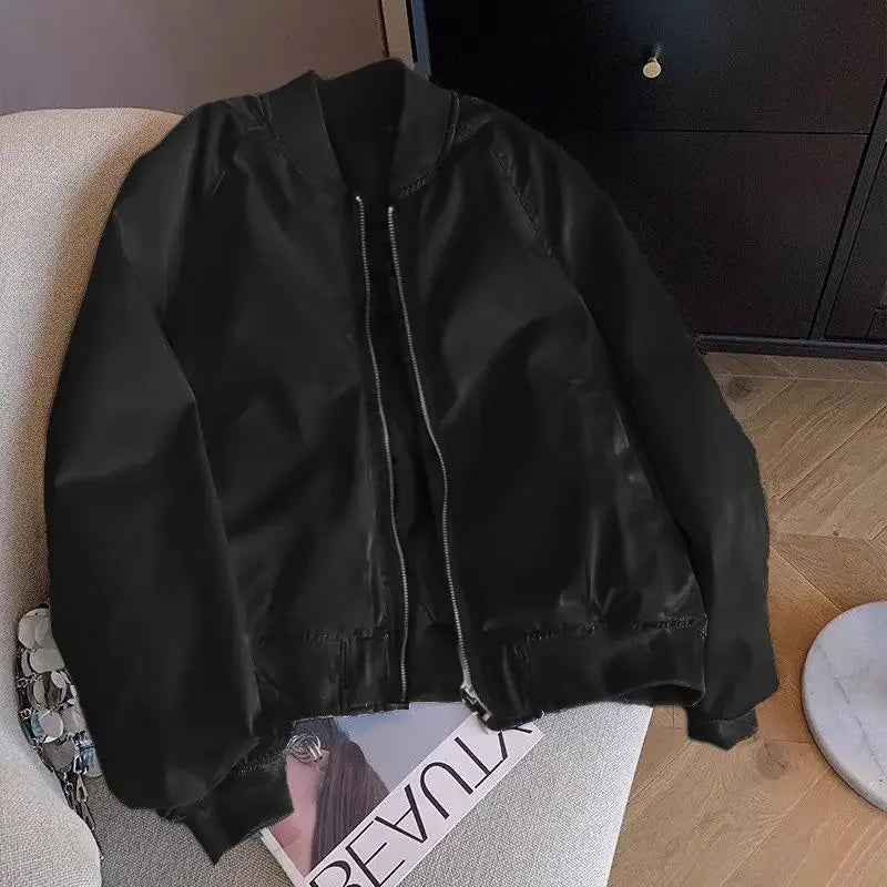 Short Plain Cotton Clothes Baseball Aviator Coat Woman Pretty Cheap Fashion Bomber Jacket for Women Korean Reviews Luxury Lined