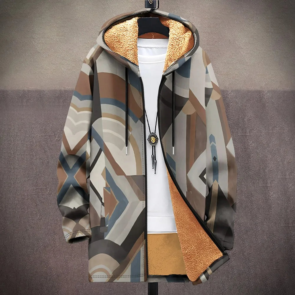 3D Men Cardigans Coats Tiger Loong Printed Plush