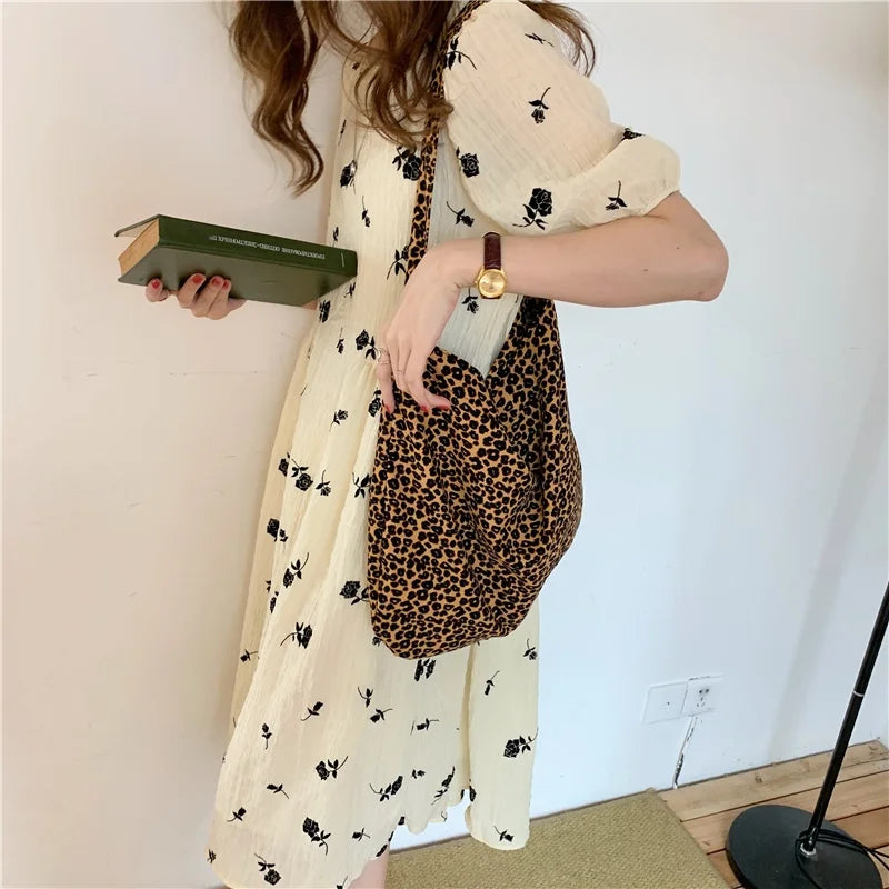 Japanese and Korean Ins Modern Small Leopard Print