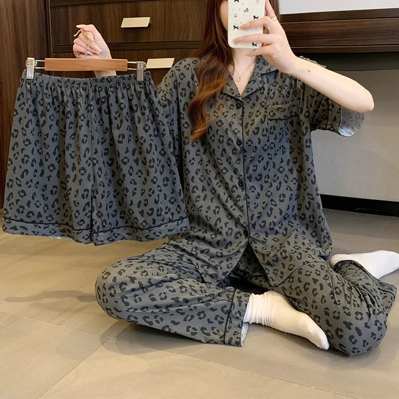 Women's Senior Sense of Leopard Print Spring and Summer