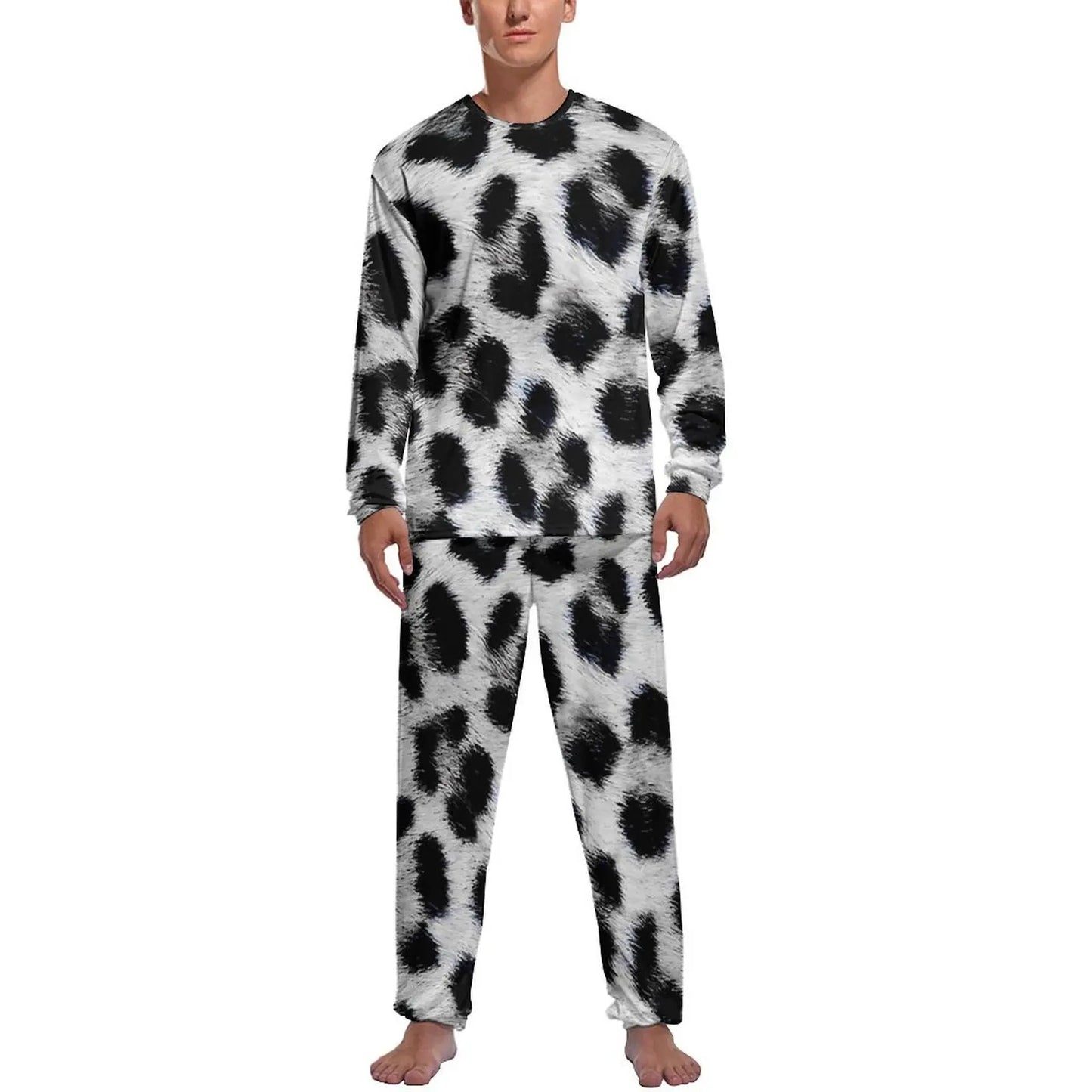 Orange Leopard Print Pajamas Spring Casual Sleepwear