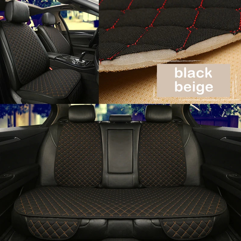 Universal Car Seat Cover Protector Linen Front Rear Back
