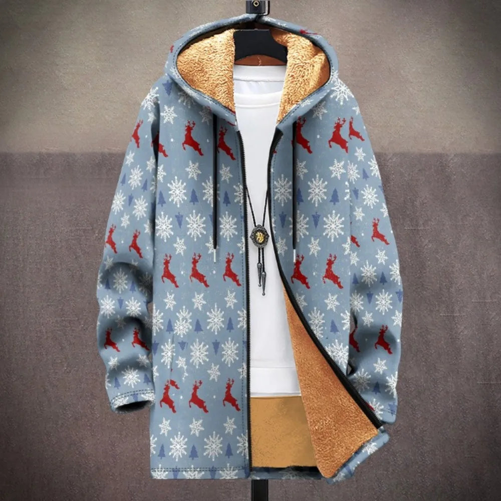 Men Cardigans Coats Leopard Pattern Art Graphics Printed