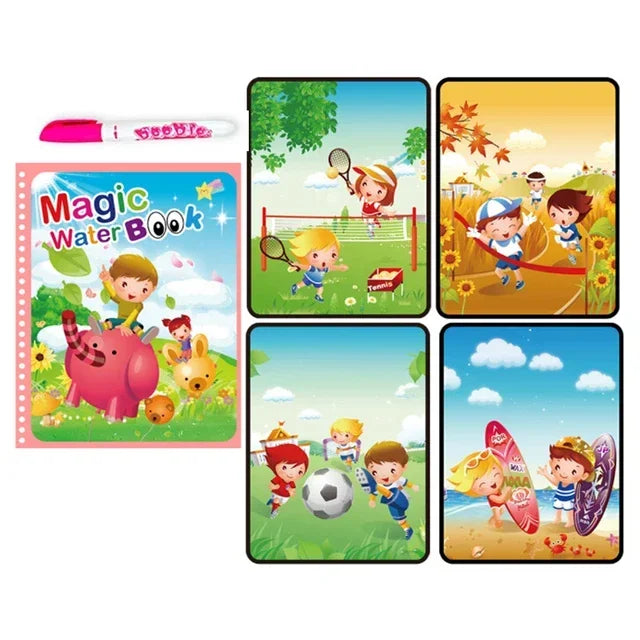 Drawing Coloring Books for Kids Magic Water Book with Pen
