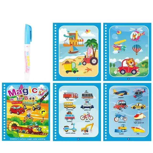 Drawing Coloring Books for Kids Magic Water Book with Pen