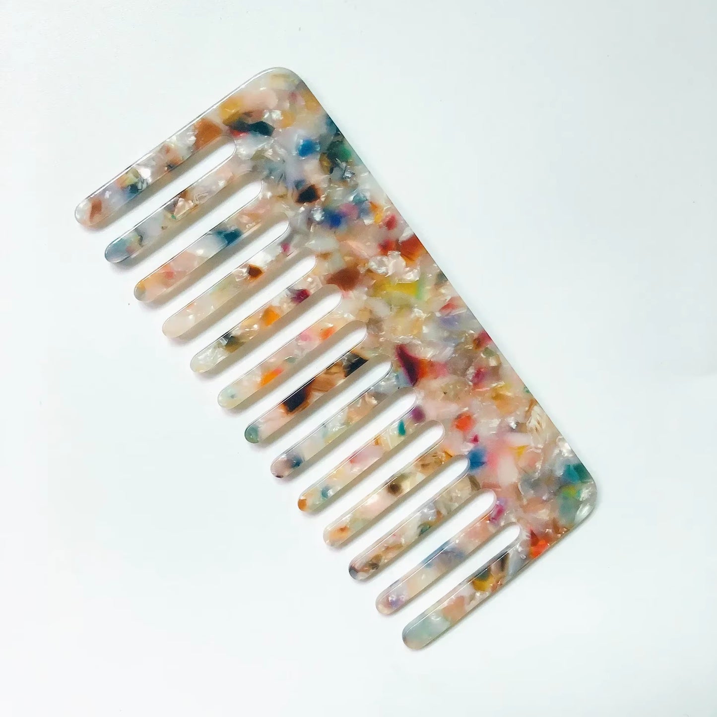 Korean Simple Acetate Hair Styling Comb Women Girls Antistatic Hair Comb Headdress Marbled Leopard Hair Comb Head Massage Brush