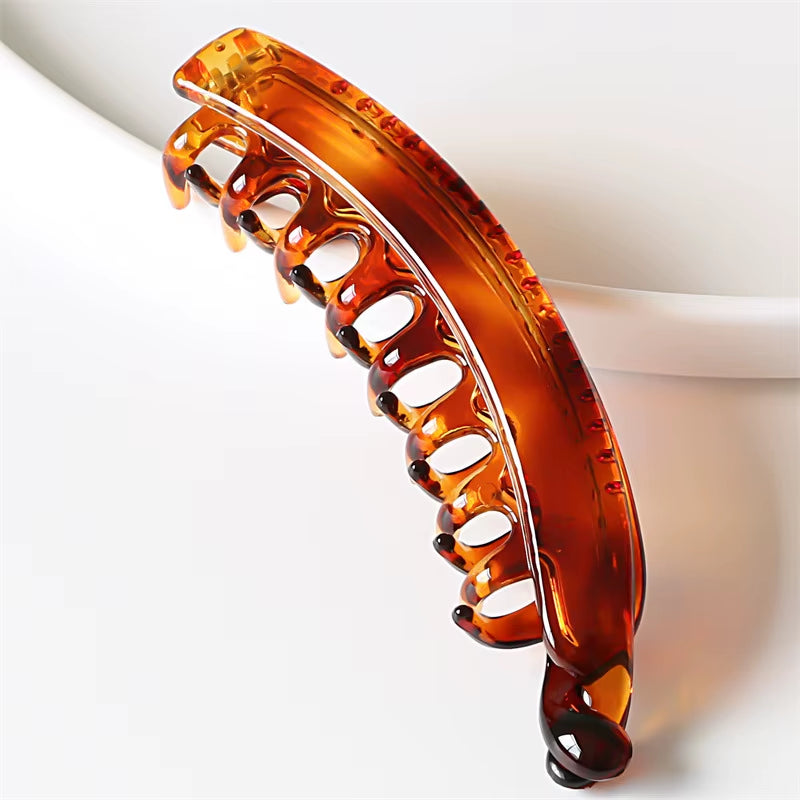 Banana Hair Claw Clips Clamp Barrettes Big Women Hairgrips Hairpin Girls Ponytail Hair Accessories Leopard Headwear