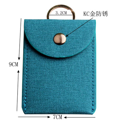 Fashion Leopard Print PU Function Card Case Business Card Holder Men Women Credit Card Bag ID Card Key Wallet with Keychain