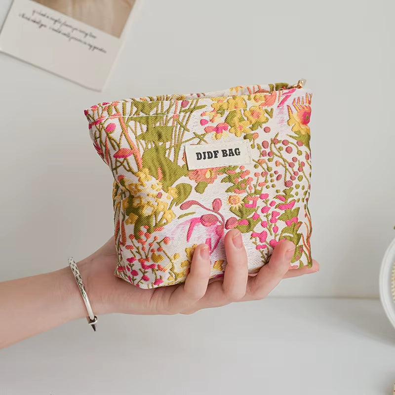 Fashion Leopard Print Women'S Makeup Bag Large-Capacity Cosmetics Skin Care Product Storage Bag Toiletry Bag Portable Liner Bag