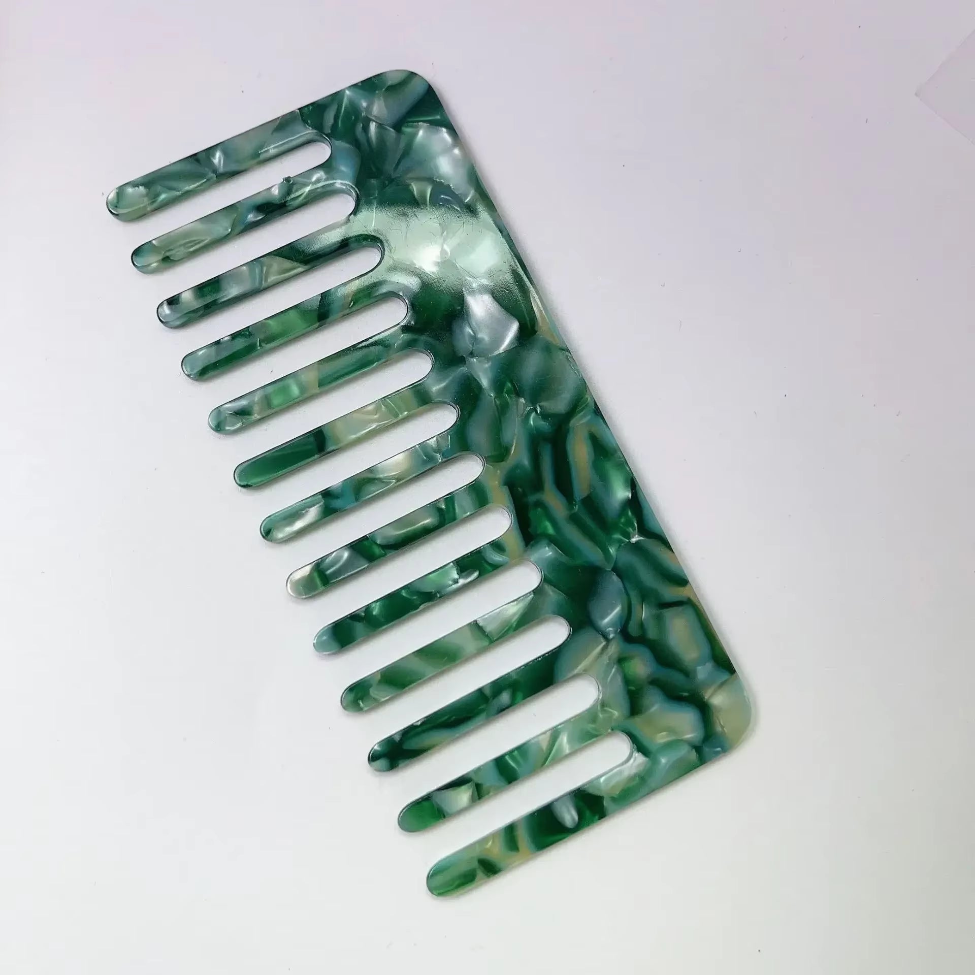 Korean Simple Acetate Hair Styling Comb Women Girls Antistatic Hair Comb Headdress Marbled Leopard Hair Comb Head Massage Brush