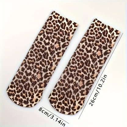 Chaussettes Courtes Léopard – Lot de 2 Paires | Fines