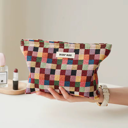 Fashion Leopard Print Women'S Makeup Bag Large-Capacity Cosmetics Skin Care Product Storage Bag Toiletry Bag Portable Liner Bag