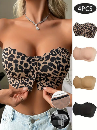 Lot de 4 Soutiens-Gorge Sans Bretelles | Confort & Style