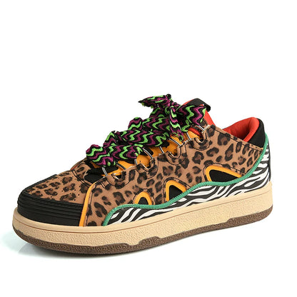Autumn Men Women Casual Sneakers Luxury Leopard