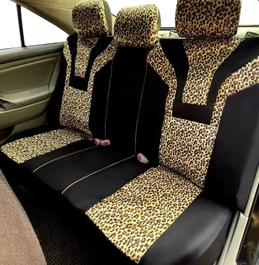 Housse de Siège de Voiture Universelle en Peluche Courte à Imprimé Léopard – Confort et Style pour Tous Véhicules (Voitures, SUV, Camions, Camionnettes)