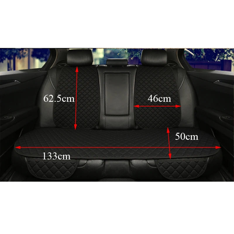 Universal Car Seat Cover Protector Linen Front Rear Back