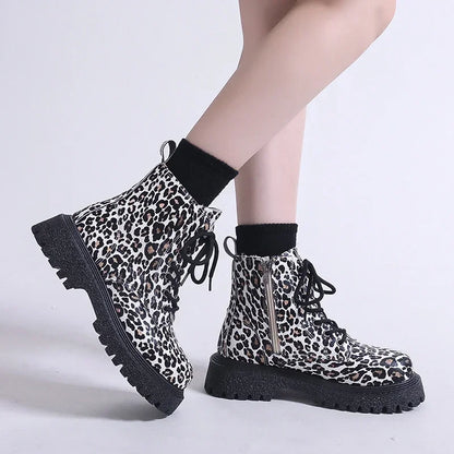 Trend New Snow Boots Winter Walking Mujer Goth Motorcycle