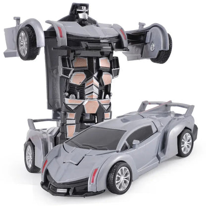 Shape-shifting toy car inertial impact one-button shape