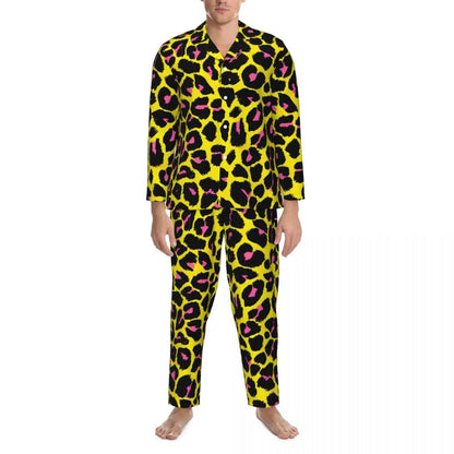Green Leopard Texture Sleepwear Autumn Animal Print
